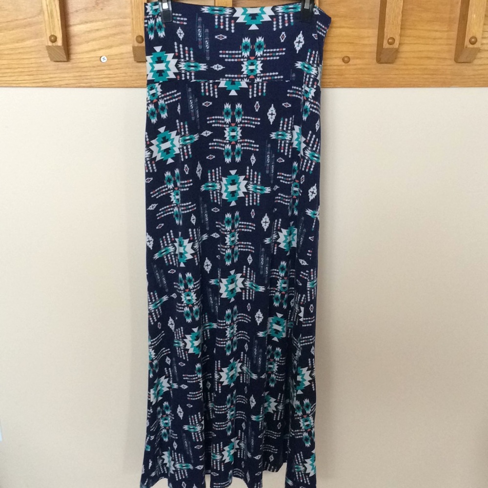 Geometric Print Maxi Skirt